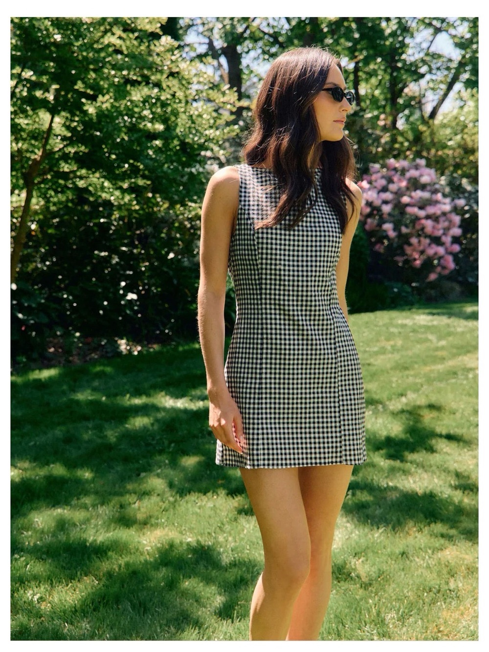 Park & Fifth DuPont Mini Dress in Black and White Gingham
